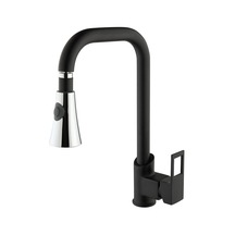 Vilas Karya Mat Siyah Çift Fonksiyonlu Mutfak Eviye Bataryası