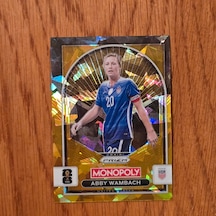 Panini Monopoly Prizm Abby Wambach Gold Cracked Ice Oyun Kartı No.92