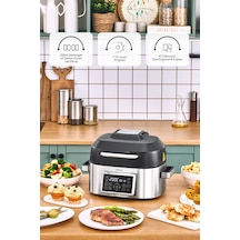Karaca Gastro Grill 6 Kişilik Geniş Hacim Airfryer Air Grill ve Izgara Makinesi