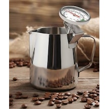 Süt Potu Pitcher 350 Ml Paslanmaz Çelik + Analog Termometre Seti Diğer