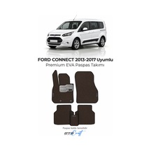 Otocraft Ford Connect 2013-2017 Kombi Uyumlu Kahverengi 3d Havuzlu Eva Oto Paspas Takımı 5 Parça Araca Özel