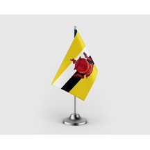 Brunei Devleti Tekli Saten Masa Bayrağı Seti Diğer