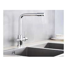 Lexsa Water Su Arıtma Cihazı 3 Yollu Musluk-Arıtmalı Çıkışlı Eviye Bataryası