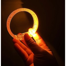 Turuncu Led Işıklı Baskı Yapılabilen Pilli Bileklik Bilezik Tdrtr 1