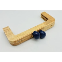Angel Çanta Aksesuar 20 Cm Oval Lacivert Toplu Ahşap Burs