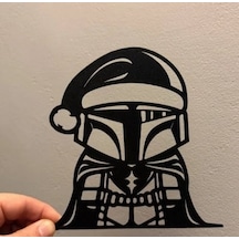 Star Wars The Mandalorian Noel Temalı Duvar Dekoru - 3d Yazıcı Baskı Dekoratif Biblo