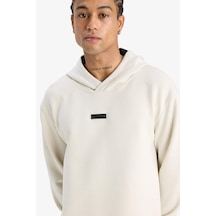 DeFactoFit Standart Fit Kapüşonlu Skuba Dalgıç Kumaş Sporcu Sweatshirt D7364AX25SPBG721