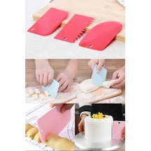 Hamur Spatulası &amp 3& 39 Lü Kesme Kazıma Dekorasyon Seti Silikon Beyaz Diğer