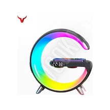 Ape Bluetooth Hoparlör 15w Hızlı Şarj Gece Lambası Alarm Özel Asistan Led Ambiance Google
