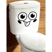 Banyo Duvar Sticker Basit Similing Yüz Desen Çıkarılabilir Tuvalet Sticker