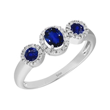 Sirius Safir Ve Pırlanta Taşlı Tria Yüzük 0805R0003