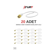 Fury 20 Adet A Kalite Kablolu Hazır Bnc Kablolu Konnektör