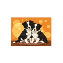 Sevimli Yavru Köpekler Modern Mdf Tablo