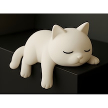 Sevimli Uyuyan Kedi Araba Dikiz Aynası Süsü - Araç İçi Aksesuar Süsü - Mutfak Süsü Torpido Süsü Kedi