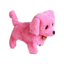 Pembe Peluş Sesli Havlayan Yürüyen Pilli Oyuncak Köpek Pembe