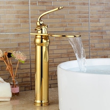 Şelale Banyo Çanak Lavabo Bataryası Altın - Dore
