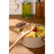 Emsan Rustik Spagetti Kaşığı 28 Cm Kahverengi