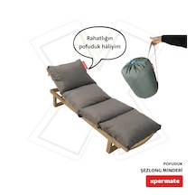Xpermate Pofuduk Şezlong Minderi 60x180x12cm Su İtici, Antrasit