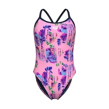 Women's Arena Rose Texture Swımsuıt Xcross Back Kadın Yüzücü Mayosu Çok Renkli