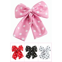 Puantiyeli Fiyong Otomatik Toka 17 Cm Pembe