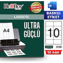 Herboy Hb-1010 99,1 X 57 Mm A4 Baskılı Laser Etiket 50 Adet