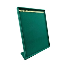 Yerli Üretim Süet Kumaş Tırnaklı Yeşil Renk 34/24 Cm Ayaklı Tesbih Takı Standi Çok Renkli