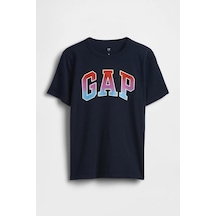 Gap Erkek Çocuk Logo Detaylı Lacivert T-shirt-13563 Lacivert