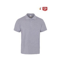 Myform 8103 Comfort Polo Yaka Pıque T-shirt- Gri Çok Renkli
