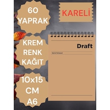Kareli 10x15 Cm A6 Üstten Açılır Not Defteri Krem Renk Kağıt 60 Yaprak Krem Kareli 10x15 Cm A6 Üstten Açılır Not Defteri Krem Renk Kağıt 60 Yaprak Krem