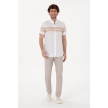 U.S. Polo Assn. U.s. Polo Assn. Erkek Kısa Kollu Regular %100 Pamuk Gömlek 2172106 Camel