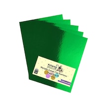 Yeşil 50x70 Metalik Aynalı Fon Kartonu 5 Adet 1 Paket Artlantis Aynalı Metalik Fon Kartonu