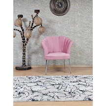 Tekli Krom Kaplama Tel Ayak Papatya Çay Seti Koltuk Tekli Berjer 001