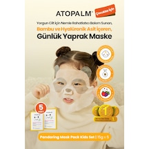 Çocuklara Özel, Nemlendirerek Rahatlatan Yaprak Maske 5li Set Atopalm Pandaring Mask Pack Kids Set
