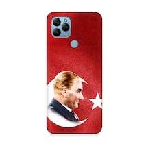 General Mobile Gm 21 Uyumlu Bayrak Ve Mustafa Kemal Atatürk Desenli Silikon Kılıf