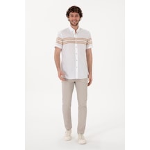 U.S. Polo Assn. U.s. Polo Assn. Erkek Kısa Kollu Regular %100 Pamuk Gömlek 2172106 Camel