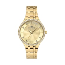 Ferro Fl21467a-b4 Quartz Çelik Altın Rengi 35 Mm Kadın Kol Saati