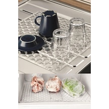 32 Cm X 32 Cm Şeffaf Mat Lavabo Ve Buzluk Matı Lavabo Halısı Silikon Gri Diğer