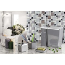Primanova Toskana Gri 5 Li Banyo Seti Akrilik Gri