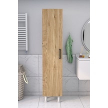 5 Raflı Banyo Boy Dolabı Beyaz Çam Atlantik Çam - Beyaz
