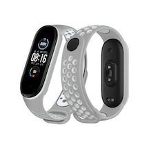Mey İthalat Mi Band 6 Spor Delikli Kordon - Gri-kırmızı