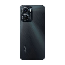 Vivo Y16 Siyah Kamera Camlı Arka Cam Batarya Pil Kapağı Telefon Arka Kapak 16079459