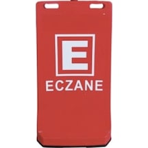 Eczane Baskılı Çift Yön Ultra Levhalı Reklam Dubası Kırmızı Renk 7.5 Kg