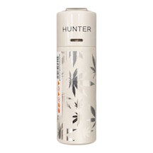 Hunter Tek Torch Pürmüz Beyaz Yaprak Desenli Metal Puro Çakmağı Ack060