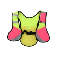 Gece Bisiklet Sporları İçin Elastik Çok Fonksiyonlu Yansıtıcı Yelek Nefes Alabilen Yansıtıcı Yelek Pembe