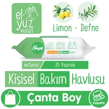 Sleepy Natural Kişisel Bakım Havlusu Çanta Boy 25 Yaprak Tekli