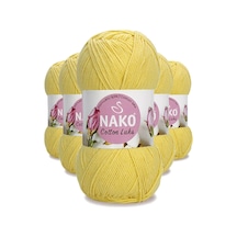5 Adet Cotton Lüks Yelek Tunik Kazak Bluz Hırka İpi Yünü Açık Sarı 97554