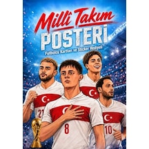 Milli Takım Poster Kitabı - Futbolcu Kartı+futbolcu Sticker Hediyeli