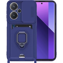 Redmi Note 13 Pro Plus Kılıf Zuma Kartvizitli Yüzüklü Silikon - Lacivert Bzsxx00 1
