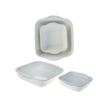 Ecr-107 Ikılı Kare Fırın Kabı Beyaz