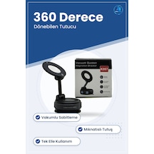 Araç İçi Telefon Tutucu Vakumlu Mıknatıslı Ön Cam Gösterge Paneli